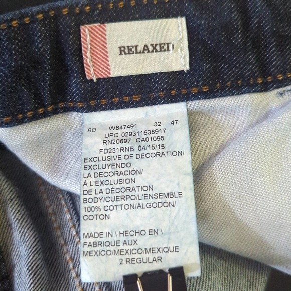 Dickies Crafted For Women Relaxed Fit Dark Wash Structured Jeans Size 2 Workwear - Picture 11 of 14